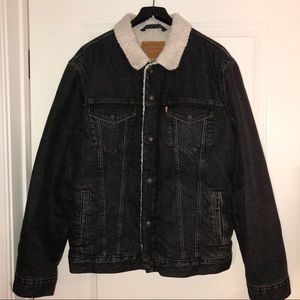 Levi’s Black Denim Sherpa Jacket